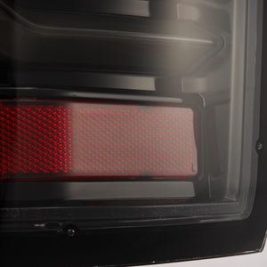 AlphaRex LED Tail Lights GMC Sierra (14-18) LUXX Series - Alpha-Black / Black / Black-Red