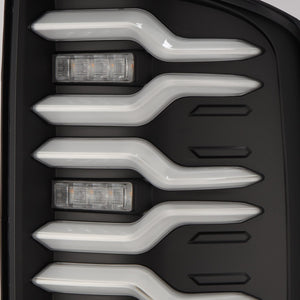 AlphaRex LED Tail Lights GMC Sierra (14-18) LUXX Series - Alpha-Black / Black / Black-Red