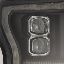 Load image into Gallery viewer, AlphaRex LED Projector Headlights Ford F150 (18-20) [3D Ice Cube LED - NOVA Series w/ DRL] 14th Gen Style Black or Jet Black - Black / w/ Converter Alternate Image