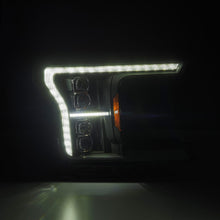 Load image into Gallery viewer, AlphaRex LED Projector Headlights Ford F150 (18-20) [3D Ice Cube LED - NOVA Series w/ DRL] 14th Gen Style Black or Jet Black - Black / w/ Converter Alternate Image