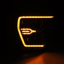Load image into Gallery viewer, AlphaRex LED Projector Headlights Ford F150 / F150 Raptor (21-23) [3D Ice Cube LED - NOVA Series w/ DRL] 14th Gen Style Black or Jet Black Alternate Image