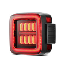Load image into Gallery viewer, AlphaRex LED Tail Lights Jeep Wrangler JL (18-23) [Prismatic - NOVA Series] Alpha-Black or Black-Red - Alpha-Black Alternate Image