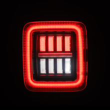 Load image into Gallery viewer, AlphaRex LED Tail Lights Jeep Wrangler JL (18-23) [Prismatic - NOVA Series] Alpha-Black or Black-Red - Alpha-Black Alternate Image
