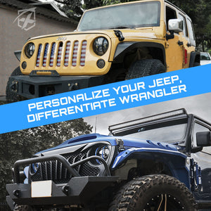 Xprite Black Aluminum Hood Latch Kit Jeep Wrangler JK (07-18) Wrangler JL (18-24) Gladiator JT (20-24)