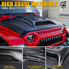 Load image into Gallery viewer, Xprite Hood Jeep Gladiator JT (20-22) [Unpainted - Piranha Series] with Functional Air Vents Alternate Image