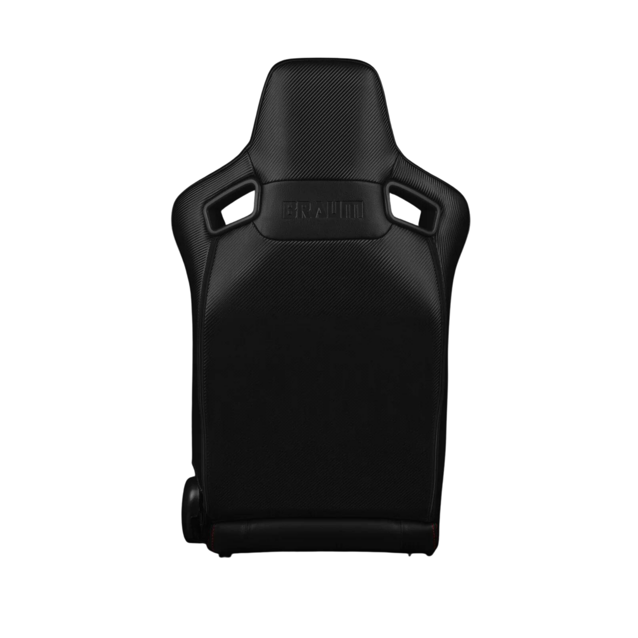BRAUM Elite-R Racing Seats (Reclinable - Black Leatherette / Red Stitc