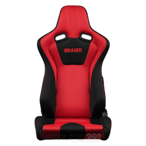 BRAUM Venom Seats (Reclinable) Black Cloth or  Black & Red Cloth