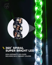 Load image into Gallery viewer, Xprite Spiral Static LED Whip Light w/ Mexico Eagle Flag - Multiple Length Options Alternate Image
