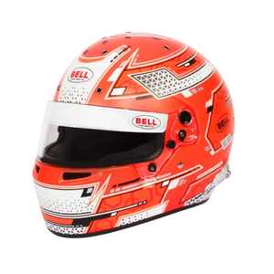 Bell Racing RS7 Pro Helmet [SA2020 and FIA8859-2015] White / Black / Grey / Red / White-Blue