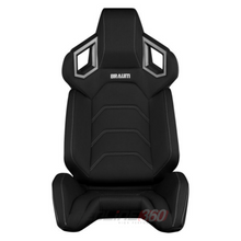 Load image into Gallery viewer, BRAUM Alpha-X Seats (Reclinable w/ Carbon Fiber Look Back) White / Red / Black Alternate Image