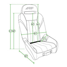 Load image into Gallery viewer, PRP GT/S.E. Suspension Seat Polaris RZR (20-22) [Fixed Back] Multiple Color Options - All Black Alternate Image