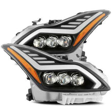 Load image into Gallery viewer, AlphaRex Projector Headlights Infiniti Q60 Coupe (14-15 w/o AFS System) Nova Series - LED DRL Light Black / Chrome - Jet Black Alternate Image