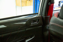 Load image into Gallery viewer, OLM Rear Door Trim Upper Panels for Subaru WRX / WRX STI (2015-2021) LE Dry Carbon Fiber Alternate Image