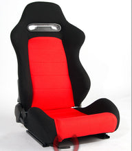Load image into Gallery viewer, Cipher Auto Race Seats (Pair) Lightweight Reclinable w/ Sliders - Black &amp; Red Cloth Alternate Image
