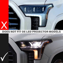 Load image into Gallery viewer, ANZO Full LED DRL Vent Lights for Toyota Tundra (2022-2026) Black Housing with Clear Lens 511089X Alternate Image