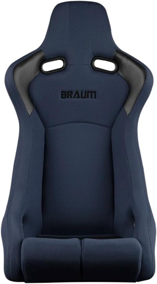 BRAUM Venom-R Cloth Bucket Seat (Blue w/ Carbon Fiber Leatherette Back