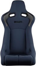 Load image into Gallery viewer, BRAUM Venom-R Cloth Bucket Seat (Blue w/ Carbon Fiber Leatherette Back) BRR7-BUFB Alternate Image