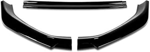 DNA Front Lip VW Golf Non GTI/R/R-Line (2018-2021 ) w/ Vertical Stabilizers  - Matte Black/ Glossy Black/ Carbon Fiber