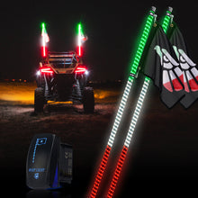 Load image into Gallery viewer, Xprite Spiral Static LED Whip Light w/ Mexico Eagle Flag - Multiple Length Options Alternate Image