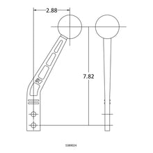 Load image into Gallery viewer, Hurst Billet/ Plus Shifter Stick (8.00-in Tall - 2.88-in Setback) 5389024 - Black/ Machined Alternate Image