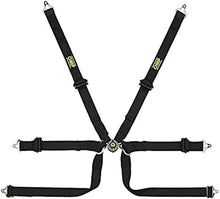 Load image into Gallery viewer, OMP Tecnica 2" Prototype Pull Up Racing Harness [FIA 8853-2016] Black or Red - Black Alternate Image