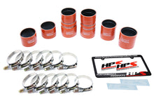 Load image into Gallery viewer, HPS Performance Silicone Intercooler Hoses Ford F250/F350/F450 Superduty 6.0L PowerStroke (99-03) [High Temp Reinforced Boots Kit] Orange or Black - Orange Alternate Image