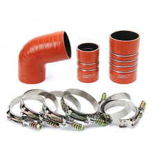 Load image into Gallery viewer, HPS Performance Silicone Intercooler Hoses GMC Sierra 2500/3500 HD 6.6L Duramax Diesel (04.5-05) [High Temp Aramid Reinforced Boots Kit] Orange or Black Alternate Image