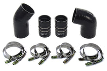 Load image into Gallery viewer, HPS Performance Intercooler Hose Boots Kit for Chevy Silverado / GMC Sierra 2500 3500 HD 6.6L (04-05) Reinforced Silicone High Temp Aramid - Orange / Black - Black Alternate Image