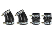 Load image into Gallery viewer, HPS Performance Silicone Intercooler Hoses Dodge Ram Pickup 5.9L Cummins Diesel (1994-2002) [High Temp Aramid Reinforced Boots Kit] Orange or Black - Black Alternate Image