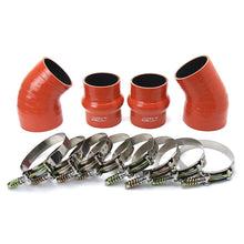 Load image into Gallery viewer, HPS Performance Silicone Intercooler Hoses Dodge Ram Pickup 5.9L Cummins Diesel (1994-2002) [High Temp Aramid Reinforced Boots Kit] Orange or Black - Orange Alternate Image