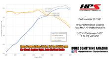 Load image into Gallery viewer, HPS Performance Silicone Air Intake Hose Nissan 350Z 3.5L V6 (2003-2006) [Post MAF] Black / Blue / Red Alternate Image