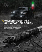 Load image into Gallery viewer, Xprite Spiral Static LED Whip Light w/ Mexico Eagle Flag - Multiple Length Options Alternate Image