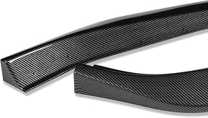 DNA Front Lip VW Golf Non GTI/R/R-Line (2018-2021 ) w/ Vertical Stabilizers  - Matte Black/ Glossy Black/ Carbon Fiber