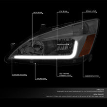 Load image into Gallery viewer, DNA Headlights for Honda Accord (2003-2007) with LED DRL - Black or Chrome Housing Alternate Image