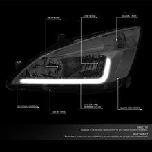 Load image into Gallery viewer, DNA Headlights for Honda Accord (2003-2007) with LED DRL - Black or Chrome Housing Alternate Image