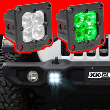 Load image into Gallery viewer, XKGlow Flush Mount XKchrome 20w LED Cube Light w/ RGB Accent Light - Driving Beam (w/ or w/ out Controller) - Driving/ Flood/ Fog/ Spot Beam - Flood Alternate Image