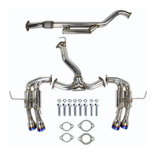 Load image into Gallery viewer, Invidia R400 Gemini Exhaust Subaru WRX (22-25) Catback w/ Quad Polished / Titanium Burnt Blue / Black Tips - Titanium Blue Alternate Image