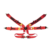 Load image into Gallery viewer, DND Racing Harness (Comp Spec - FIA Approved) 6 Point - Black / Purple / Red / Gray Alternate Image