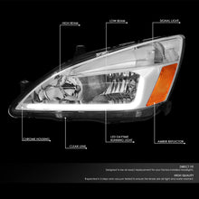 Load image into Gallery viewer, DNA Headlights for Honda Accord (2003-2007) with LED DRL - Black or Chrome Housing Alternate Image