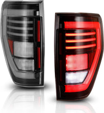Load image into Gallery viewer, Winjet LED Tail Lights Ford F150 (2009-2014) Sequential Turn Signal - Black / Chrome CTWJ-0706 - Gloss Black with Clear Lens Alternate Image