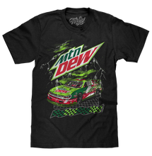 Load image into Gallery viewer, Tee Luv Mountain Dew Racecar T-Shirt, Black Alternate Image