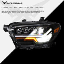 Load image into Gallery viewer, Alpha Owls Projector Headlights Toyota Tacoma (16-22) 5500K Super White LED - w/ LED DRL Models Alternate Image