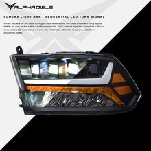 Load image into Gallery viewer, Alpha Owls Projector Headlights Dodge Ram (06-22) 5500K Super White LED - 2006-2009 Alternate Image