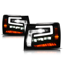 Load image into Gallery viewer, Alpha Owls Projector Headlights Chevy Silverado / GMC Sierra (07-14) 5500K Super White LED - Silverado Alternate Image