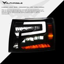 Load image into Gallery viewer, Alpha Owls Projector Headlights Chevy Silverado / GMC Sierra (07-14) 5500K Super White LED - Silverado Alternate Image