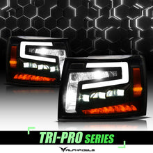Load image into Gallery viewer, Alpha Owls Projector Headlights Chevy Silverado / GMC Sierra (07-14) 5500K Super White LED - Silverado Alternate Image