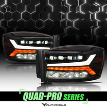 Load image into Gallery viewer, Alpha Owls Projector Headlights Dodge Ram (06-22) 5500K Super White LED - 2006-2009 Alternate Image