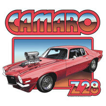 Load image into Gallery viewer, Tee Luv 70s Style Chevrolet Camaro Z28 Ringer T-Shirt - White/Red (S-3XL) Alternate Image