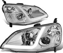 Load image into Gallery viewer, DNA Projector Headlights Honda Civic ES1  / EM2 (01-03) with LED DRL - Black / Chrome / Smoke Housing Alternate Image