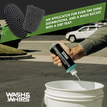 Load image into Gallery viewer, WASH &amp; WHIPS Car Wash Kit (3-Gallon) Bucket with Particle Interceptor Trap, Shampoo, Chenille Mitt &amp; Microfiber Soft Towel, 5pcs Alternate Image